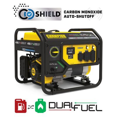 Champion Power Equipment 4550-Watt Dual Fuel RV Ready Portable Generator with CO Shield -  201503