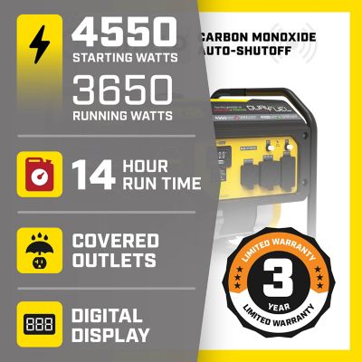 Image showing  4550-Watt Dual Fuel RV Ready Portable Generator with CO Shield