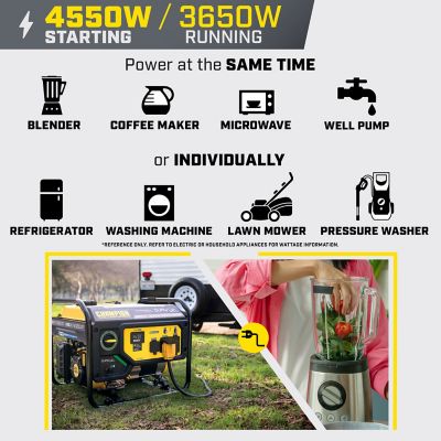 Image showing  4550-Watt Dual Fuel RV Ready Portable Generator with CO Shield