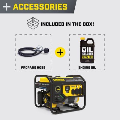Image showing 5 th Champion Power Equipment 4550-Watt Dual Fuel RV Ready Portable Generator with CO Shield
