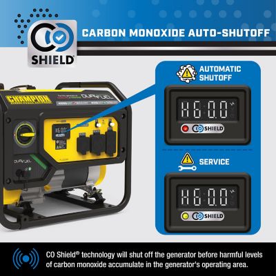Image showing 7 th Champion Power Equipment 4550-Watt Dual Fuel RV Ready Portable Generator with CO Shield