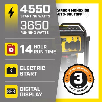 Image showing  4550-Watt Electric Start Dual Fuel RV Ready Portable Generator with CO Shield