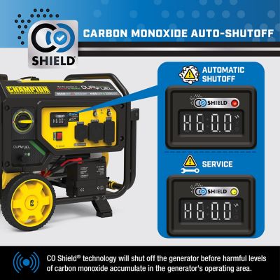 Image showing 7 th Champion Power Equipment 4550-Watt Electric Start Dual Fuel RV Ready Portable Generator with CO Shield
