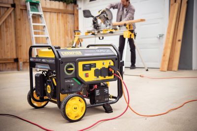 Image showing 8 th Champion Power Equipment 4550-Watt Electric Start Dual Fuel RV Ready Portable Generator with CO Shield