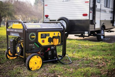 Image showing 9 th Champion Power Equipment 4550-Watt Electric Start Dual Fuel RV Ready Portable Generator with CO Shield