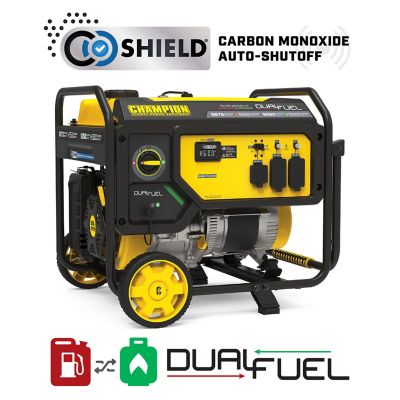 Champion Power Equipment 6875-Watt Dual Fuel Portable Generator with CO Shield
