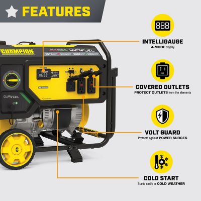 Image showing  6875-Watt Dual Fuel Portable Generator with CO Shield