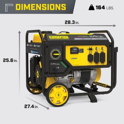 Image showing 6 th Champion Power Equipment 6875-Watt Dual Fuel Portable Generator with CO Shield