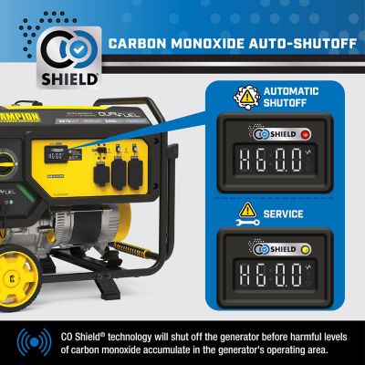 Image showing 7 th Champion Power Equipment 6875-Watt Dual Fuel Portable Generator with CO Shield