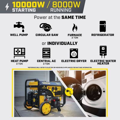 Image showing  10,000-Watt Wireless Remote Start Portable Generator with CO Shield