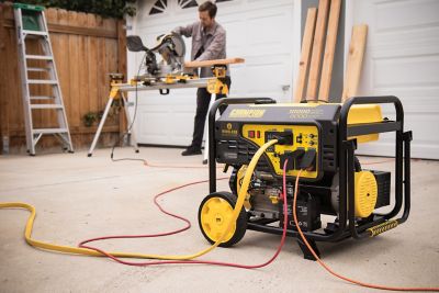 Image showing 7 th Champion Power Equipment 10,000-Watt Wireless Remote Start Portable Generator with CO Shield