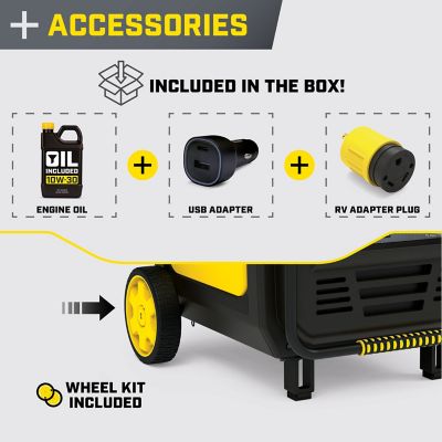 Image showing 6 th Champion Power Equipment 8500-Watt Electric Start Home Backup Portable Inverter Generator with Quiet Technology and CO Shield