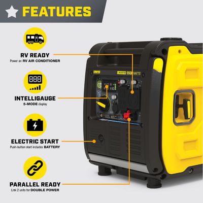 Image showing  5500Watt Wireless Remote Start RV Ready Portable Inverter Generator with Quiet Technology & CO Shield