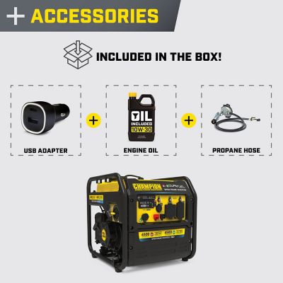 Image showing  4,500/3,650-Watt Dual-Fuel Portable Open Frame Inverter Generator, CO Shield, Electric Start, RV-Ready