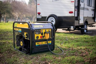 Image showing 9 th Champion Power Equipment 4,500/3,650-Watt Dual-Fuel Portable Open Frame Inverter Generator, CO Shield, Electric Start, RV-Ready