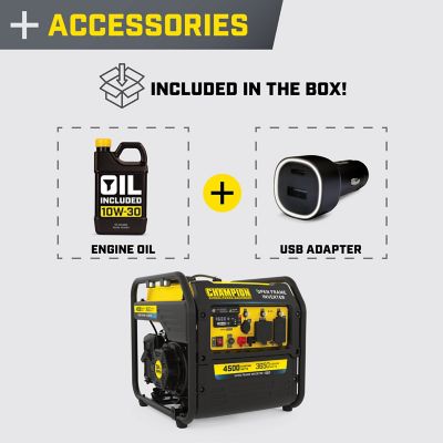 Image showing 6 th Champion Power Equipment 4,500/3,650-Watt Gasoline Powered Portable Inverter Generator, Quiet Technology, CO Shield, RV-Ready