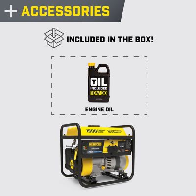 Image showing 5 th Champion Power Equipment 1500-Watt Portable Generator with CO Shield