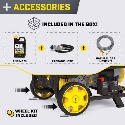 Image showing 5 th Champion Power Equipment 12,500-Watt Electric Start Tri Fuel Home Backup Portable Generator with CO Shield