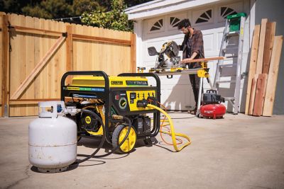 Image showing 8 th Champion Power Equipment 12,500-Watt Electric Start Tri Fuel Home Backup Portable Generator with CO Shield