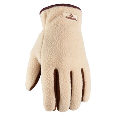Image showing  Women's Sherpa Back Insulated Leather Palm Winter Gloves, 1 Pair