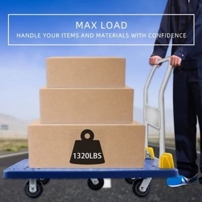 Image showing  4-Wheel Steel Standard Duty Platform Truck, WKDHS1320