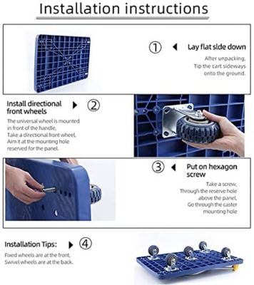 Image showing  4-Wheel Steel Standard Duty Platform Truck, WKDHS1320
