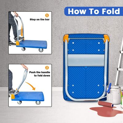 Image showing  4-Wheel Steel Standard Duty Platform Truck, WKDHS440