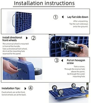 Image showing  4-Wheel Steel Standard Duty Platform Truck, WKDHS880
