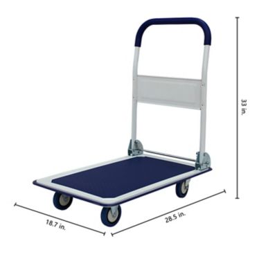 Image showing  330 lb. Capacity 4-Wheel Standard Duty Steel Platform Truck