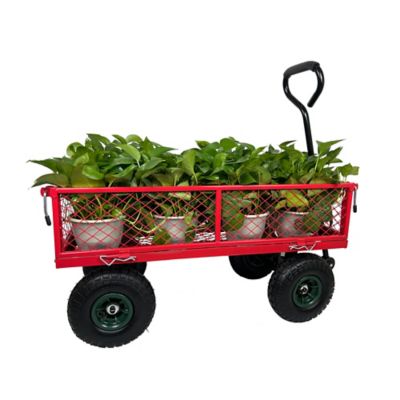 Image showing  300 lb. Capacity 4-Wheel Foldable Standard Duty Steel Platform Truck, Basket Cage