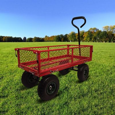 Image showing 6 th WRIGHTMASTER 300 lb. Capacity 4-Wheel Foldable Standard Duty Steel Platform Truck, Basket Cage