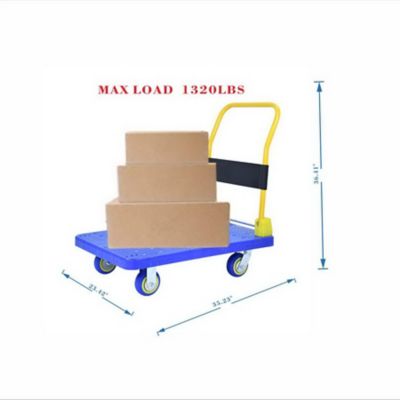 Image showing  1320 lb. Capacity 4-Wheel Foldable Standard Duty Steel Platform Truck