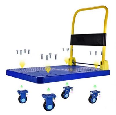 Image showing  1320 lb. Capacity 4-Wheel Foldable Standard Duty Steel Platform Truck