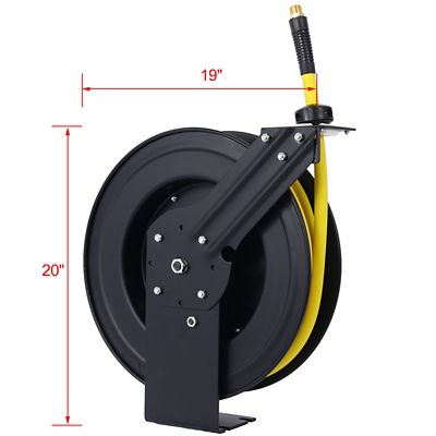 Image showing  1/2 in. x 50 ft. Auto Rewind Air Hose Reel, Heavy Duty Steel