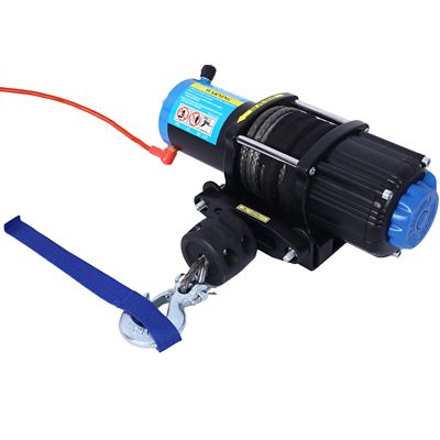 Image showing  4500 lb. 12V Waterproof Synthetic Rope Trailer Electric Winch with Remote