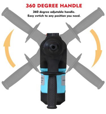 Image showing 6 th WRIGHTMASTER 1100W 1-1/2 in. SDS Plus Rotary Hammer Drill with 3 Functions, TWK46509