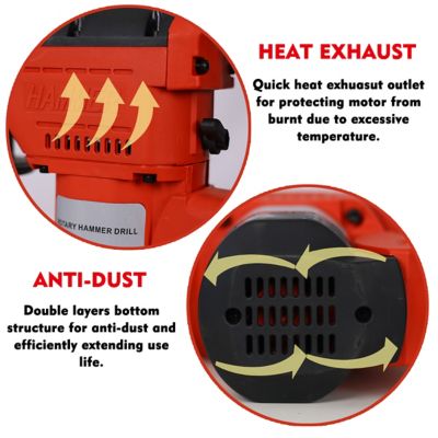 Image showing  1100W 1-1/2 in. SDS Plus Rotary Hammer Drill with 3 Functions, TWK46512