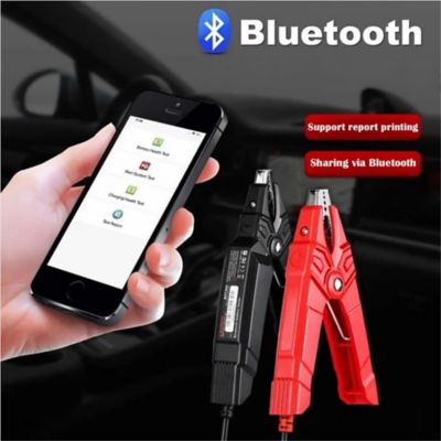 Image showing  12V Car Battery Tester Bluetooth Battery Test Clip with Cranking Test and Auto Battery Analyzer