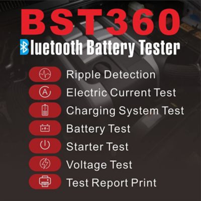 Image showing 5 th WRIGHTMASTER 12V Car Battery Tester Bluetooth Battery Test Clip with Cranking Test and Auto Battery Analyzer