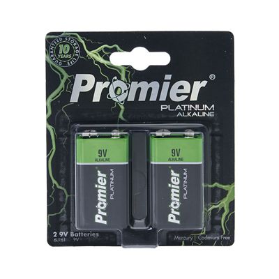 Promier 9V Alkaline 2 Pack