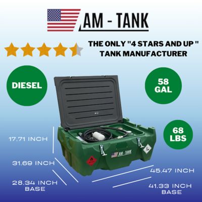 Image showing  58 DIESEL FUTC Portable 58 gal. Diesel Tank Low Profile