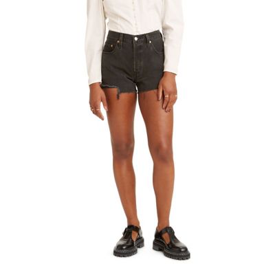 Levi's Women's 501 Original High-Rise Jean Shorts, Lunar Black