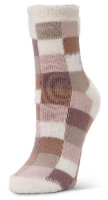 Image showing  Fireside Mink Check Crew Socks, 1 Pair