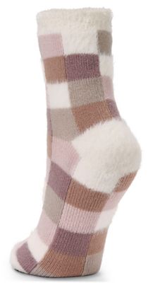 Image showing  Fireside Mink Check Crew Socks, 1 Pair