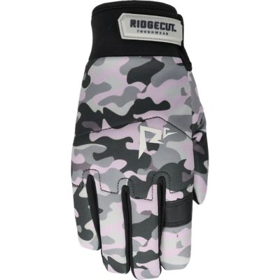 Image showing  Women's Insulated Softshell Work Gloves, Purple Camo, 1 Pair