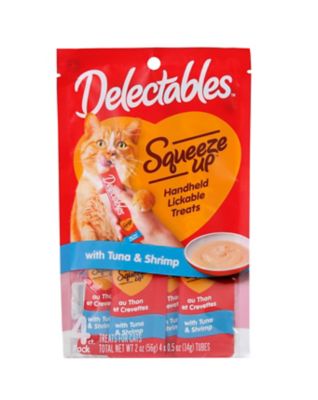 Delectables Squeeze Up Tuna Shrimp 4 ct Cat Treat
