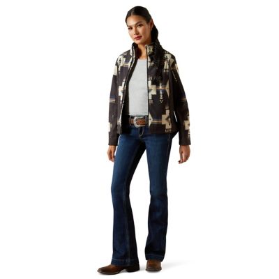 Image showing  Women's Wind/Water-Resistant Logo Softshell Print Jacket