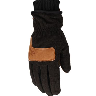 Image showing 4 th Ridgecut Men's Water-Resistant Fleece Winter Gloves with Leather Palms, 1 Pair