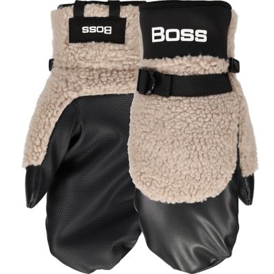 Boss Womens Sherpa Mittens
