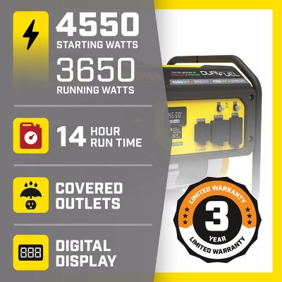 Image showing  4550-Watt Dual Fuel RV Ready Portable Generator with CO Shield, 200970